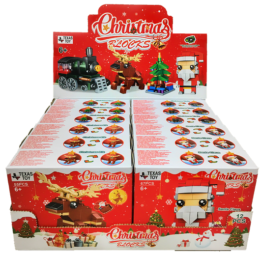 Christmas Blocks Display Set, Stocking Stuffer Brick Kits