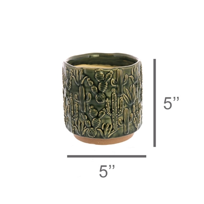 Cactus Motif Cachepot