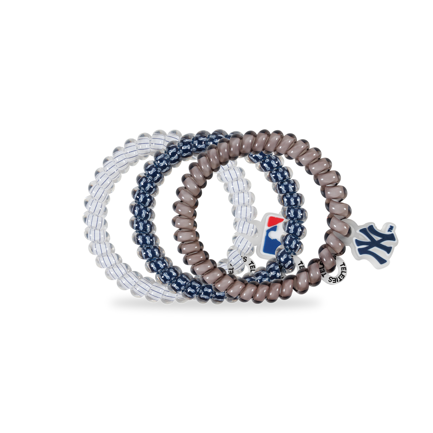 Spiral Hair Coils | Small | New York Yankees Hair Ties
