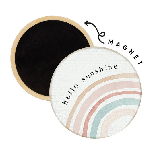 Hello Sunshine - Round Magnet
