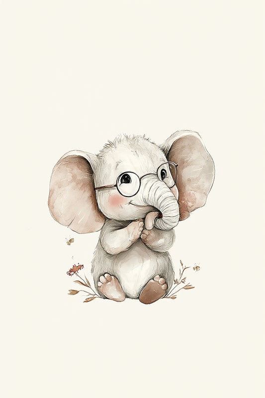 Baby Elephant Digital Print