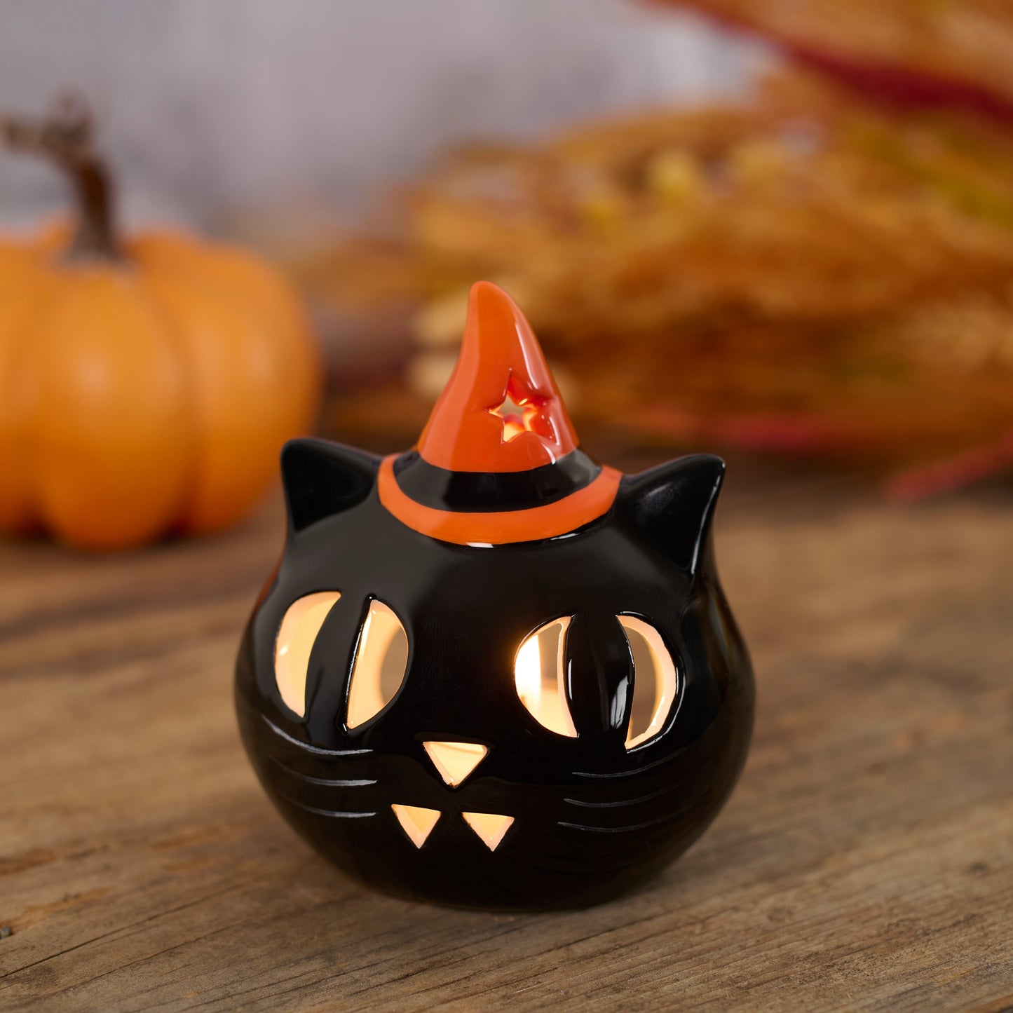 Black Cat Tealight Holder