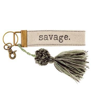 Canvas Tassel Key Chain