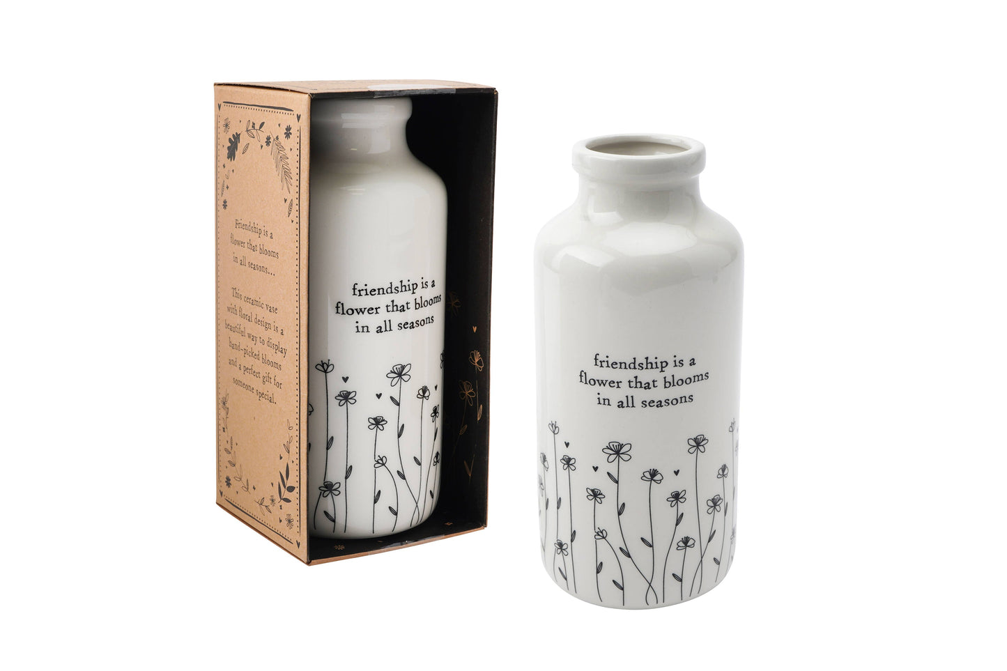 Send With Love 'Friendship...' Ceramic Bottle Vase