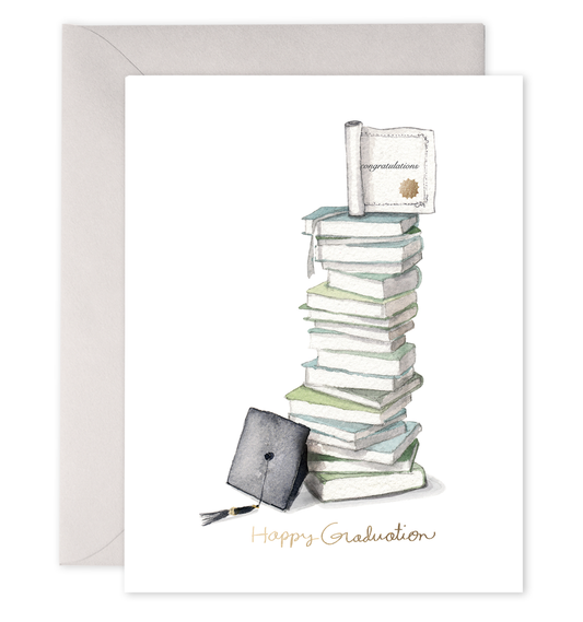 Grad Book Stack | Graduation Greeting Card