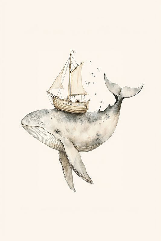 Silly Whale Digital Print