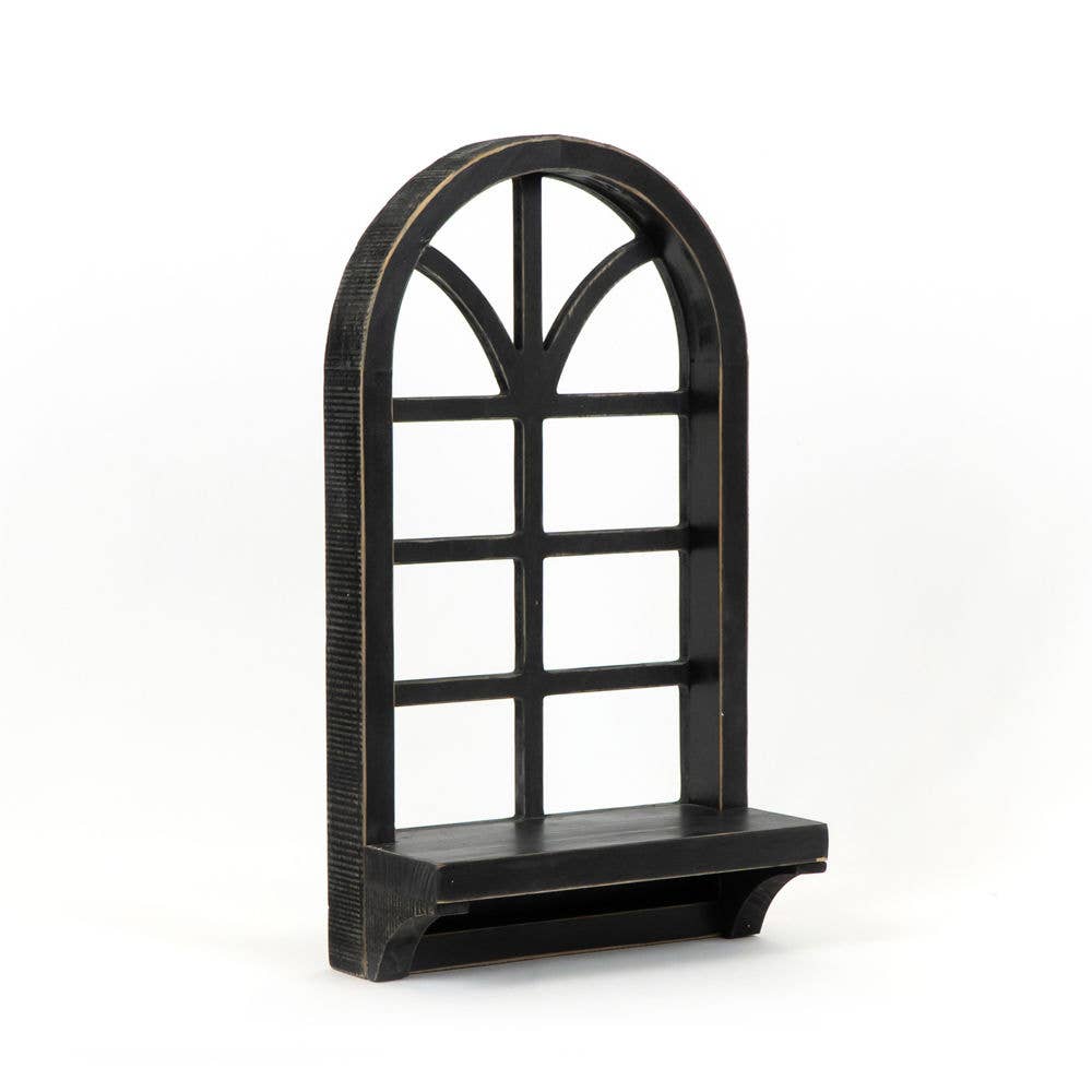 Black Window Wall Shelf