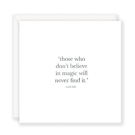 ' "Magic" Quote by Roald Dahl' greeting card