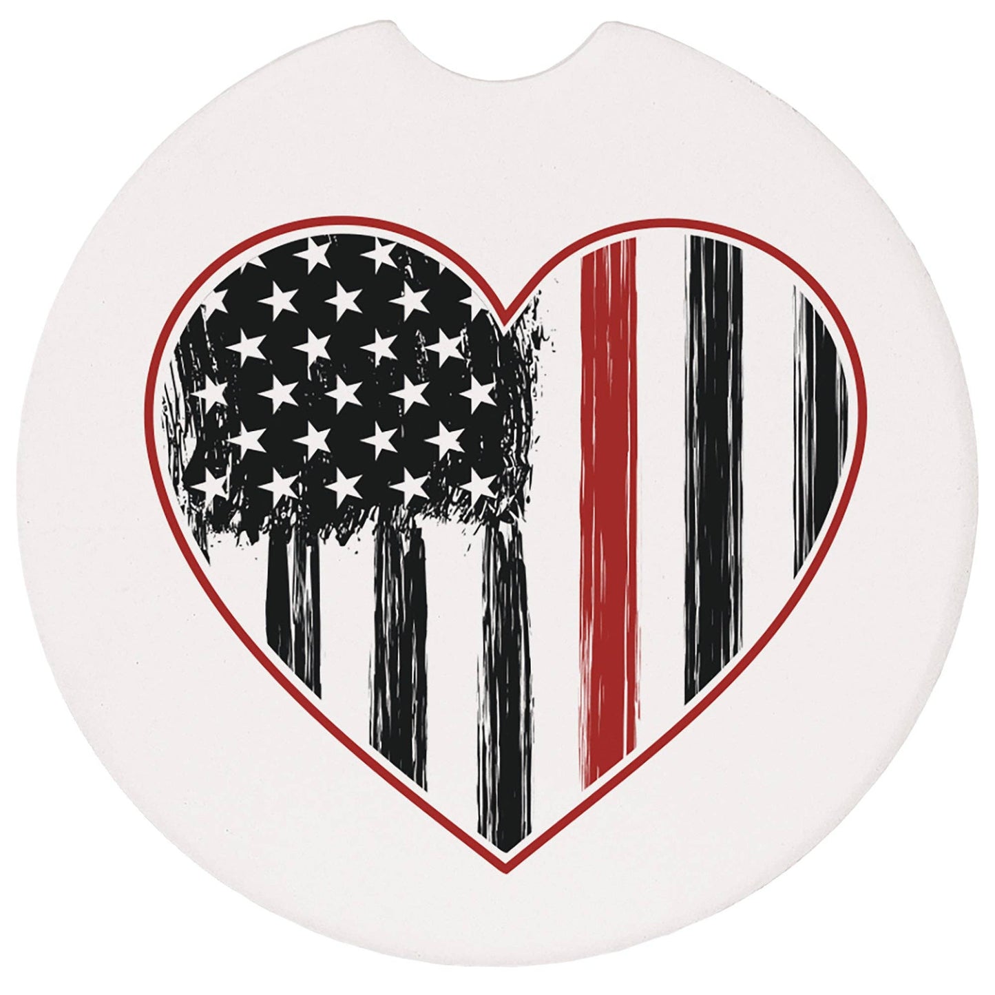 Firefighter Heart - Car Coasters