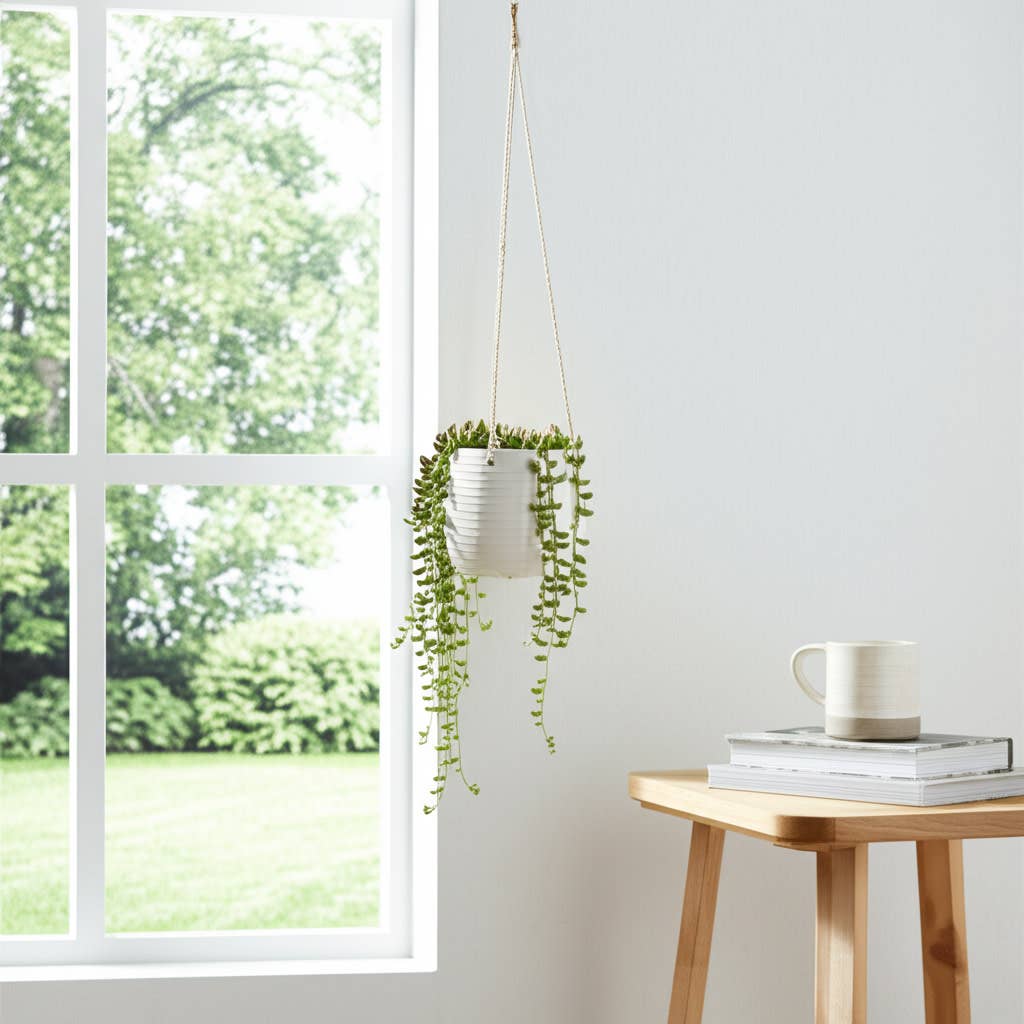 Ceramic Rope Hanging Planter
