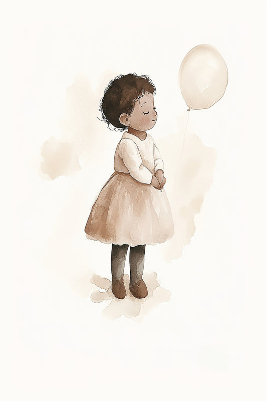 Girl with a Balloon Digital Print