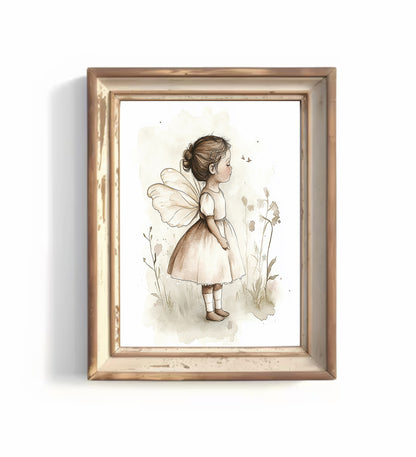 Sweet Winged Girl Digital Print