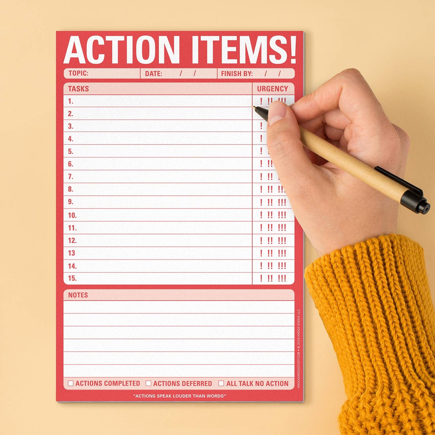 Action Items! Pad