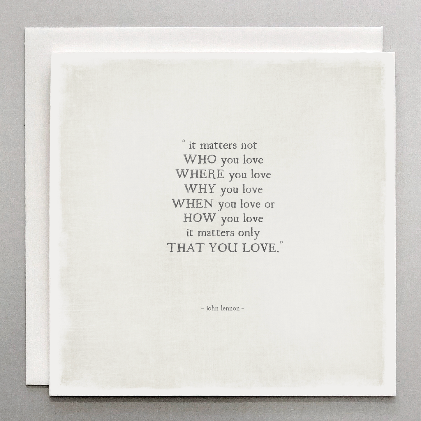 John Lennon Quote - It Matters Card
