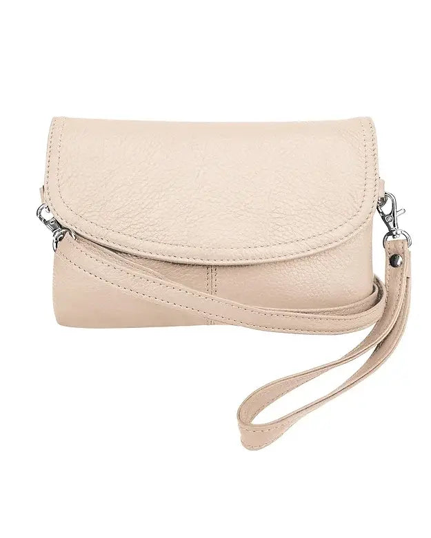 Leather Crossbody Clutch Bag