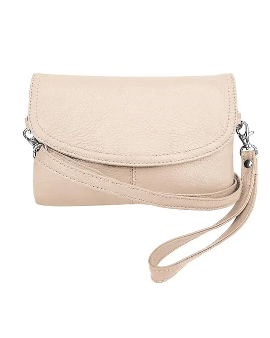Leather Crossbody Clutch Bag