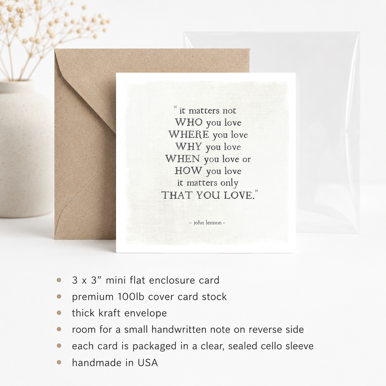 It Matters Inspirational Mini Card