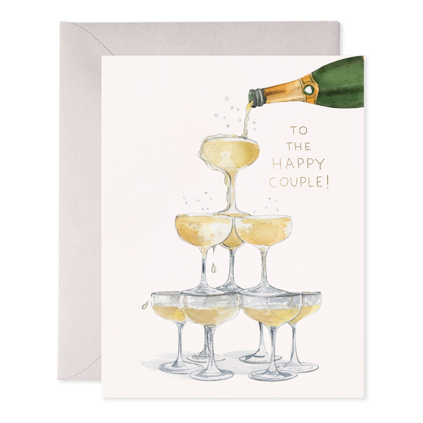 Champagne Tower Wedding Greeting Card – To the Happy Couple