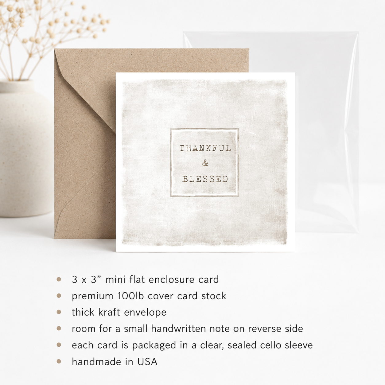 Thankful and Blessed Mini Card