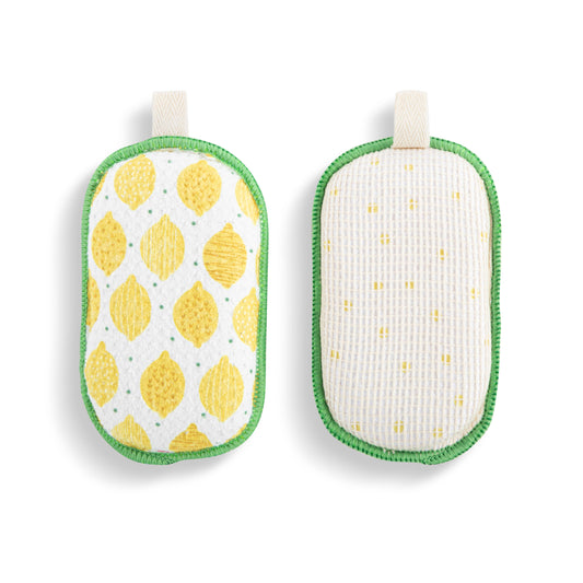 Lemons Absorbent Reversible Sponges Set of 2 - 3x5in