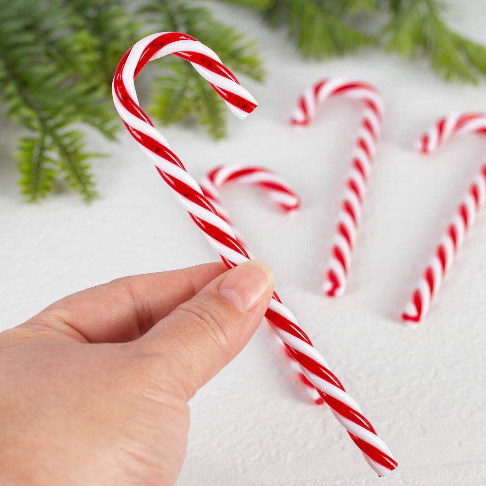 6" Red and White Polyresin Candy Cane