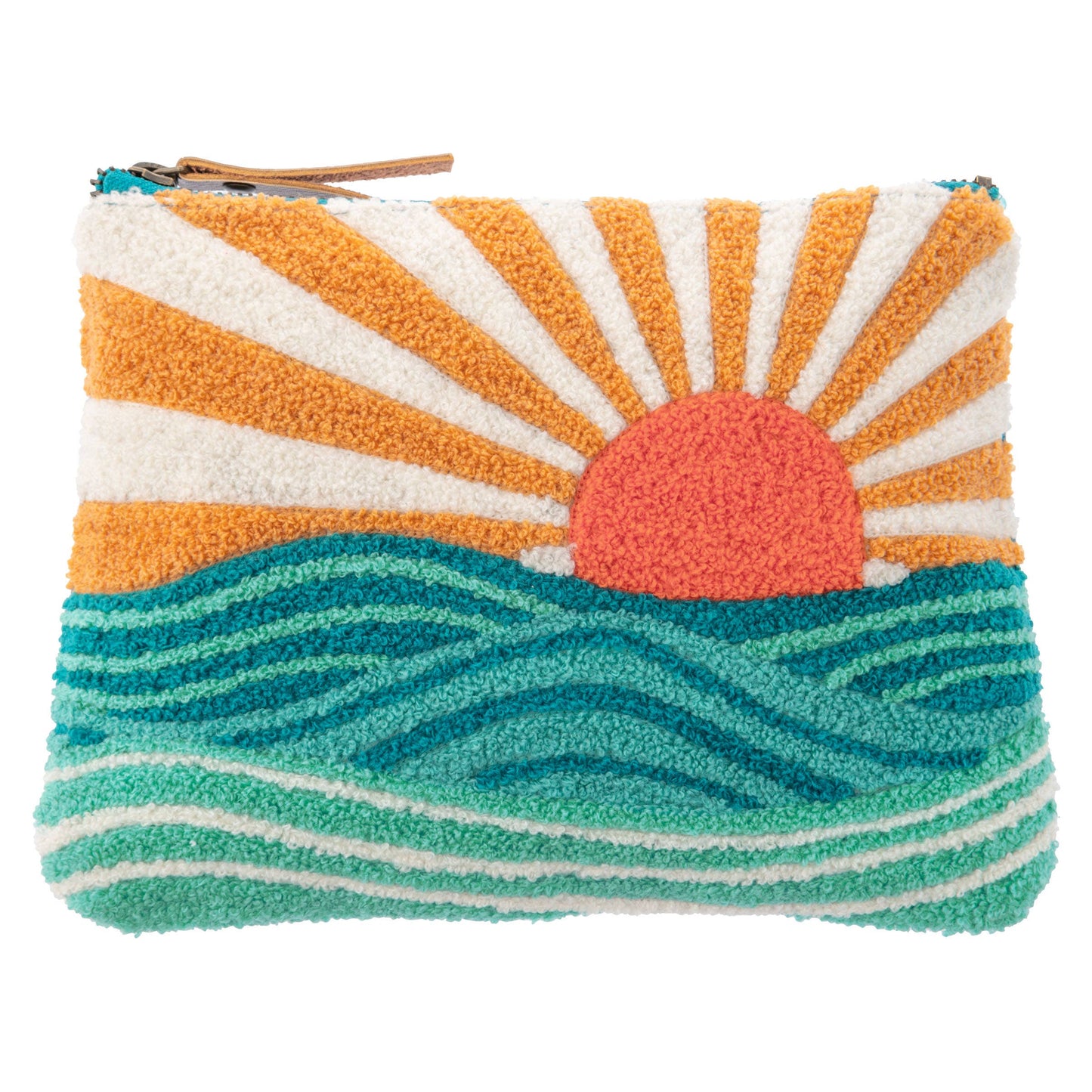 Embroidered Zip Pouch - Sunset