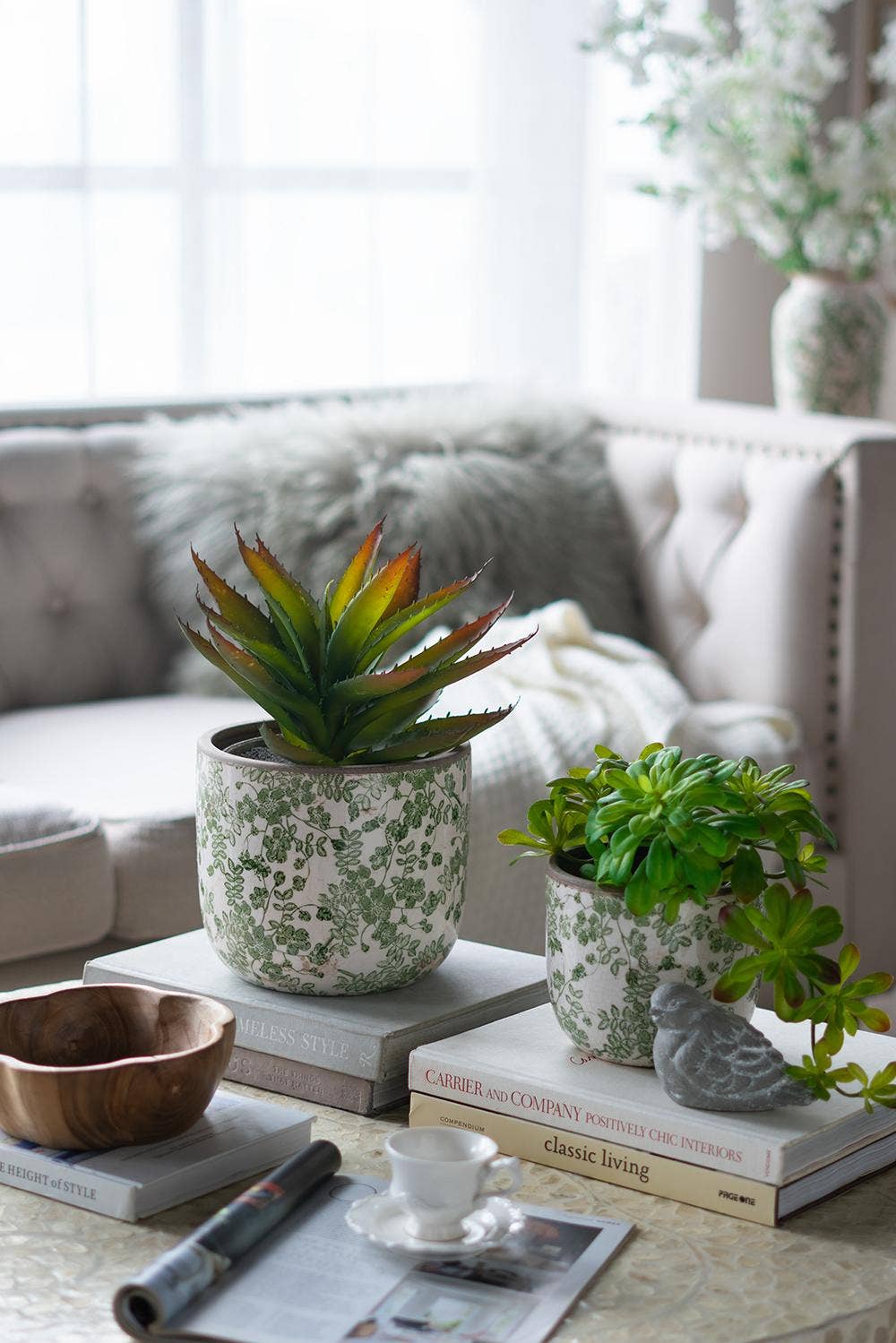 Sage Blossom Planter - Large