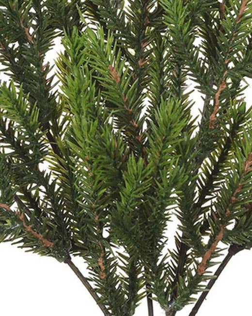 Artificial Soft-Touch Green Pine Bush - 13.5"