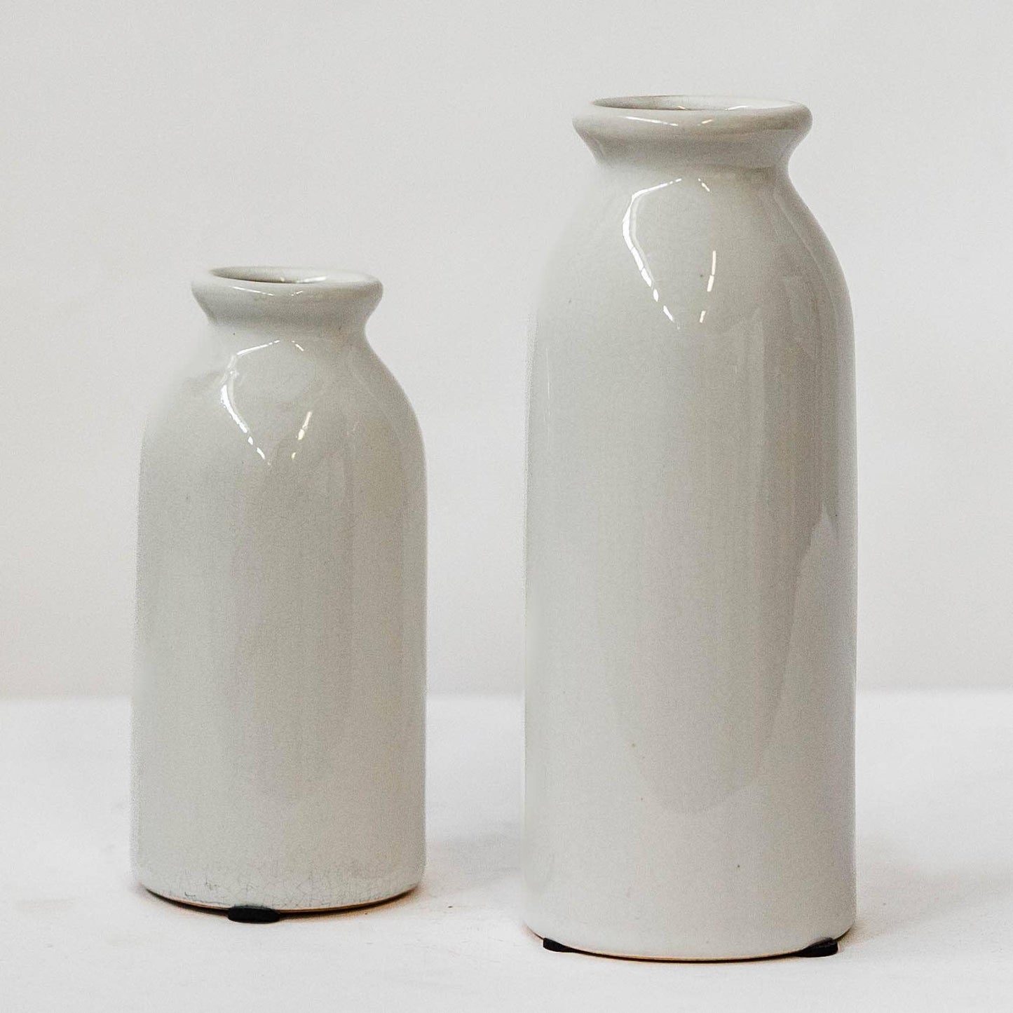 Tall White Ceramic Vase