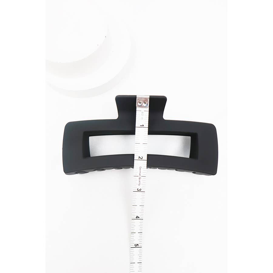 Black Jumbo Cut Out Rectangle Hair Claw