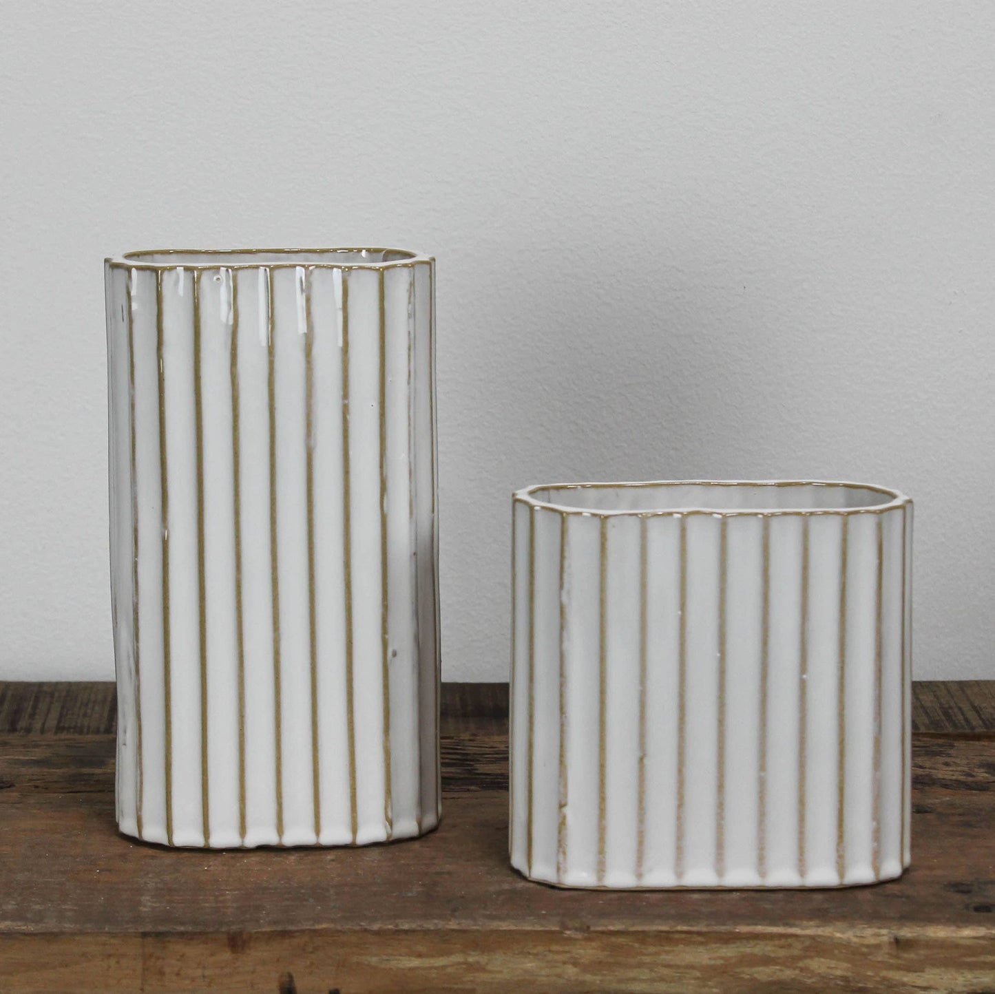 Caro Ribbed Vase