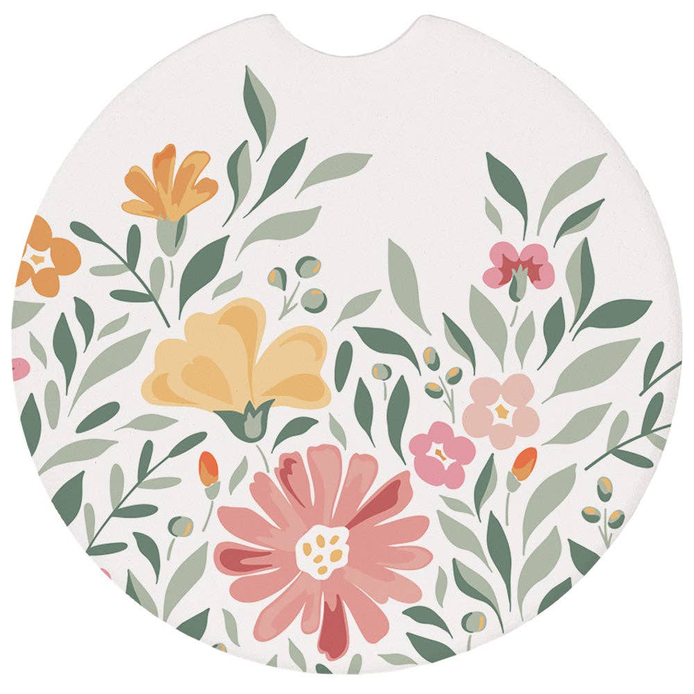 Warm Tone Flowers - Car Coasters