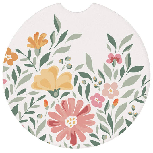 Warm Tone Flowers - Car Coasters