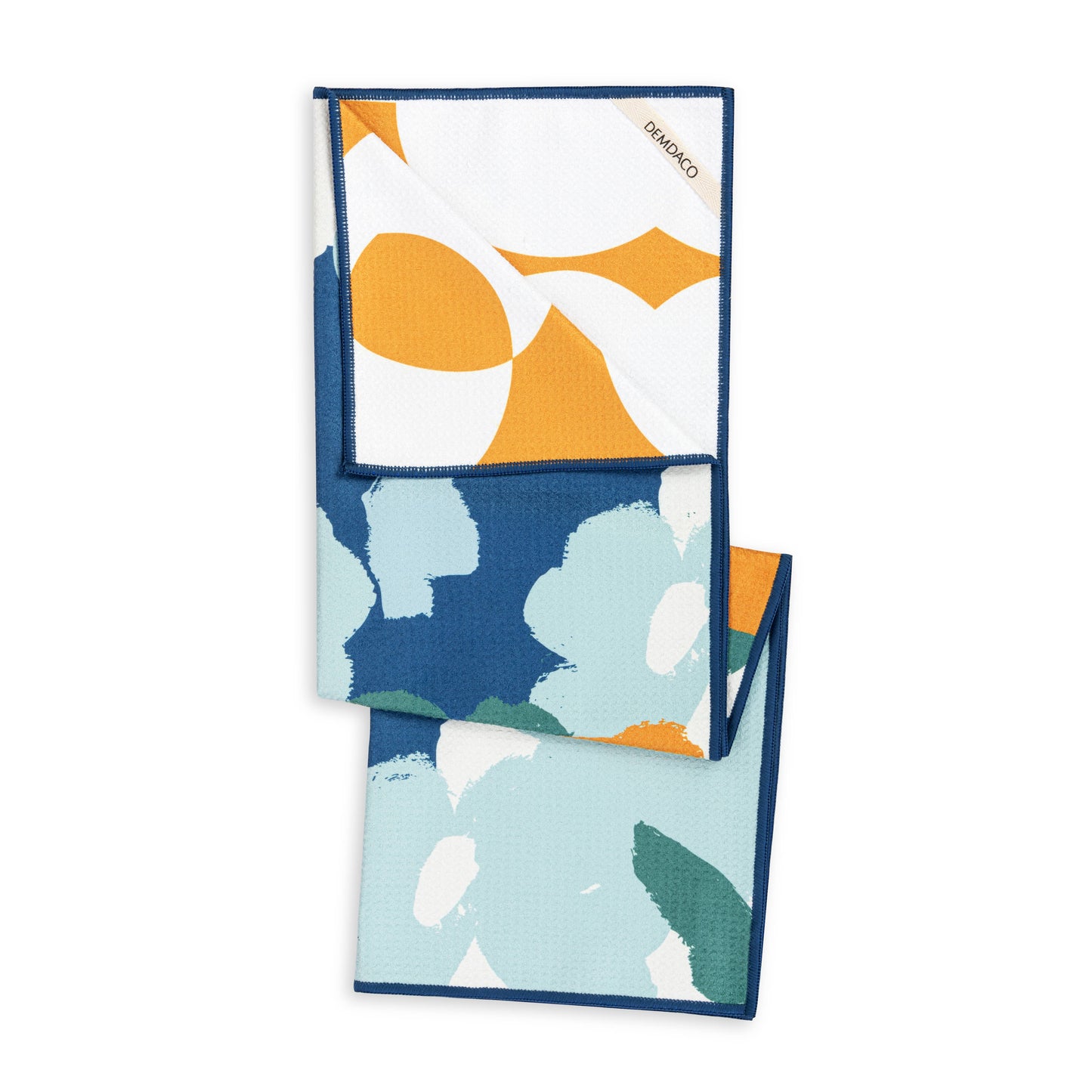 Blue Orange Poppy Absorbent Reversible Towel - 18x30in