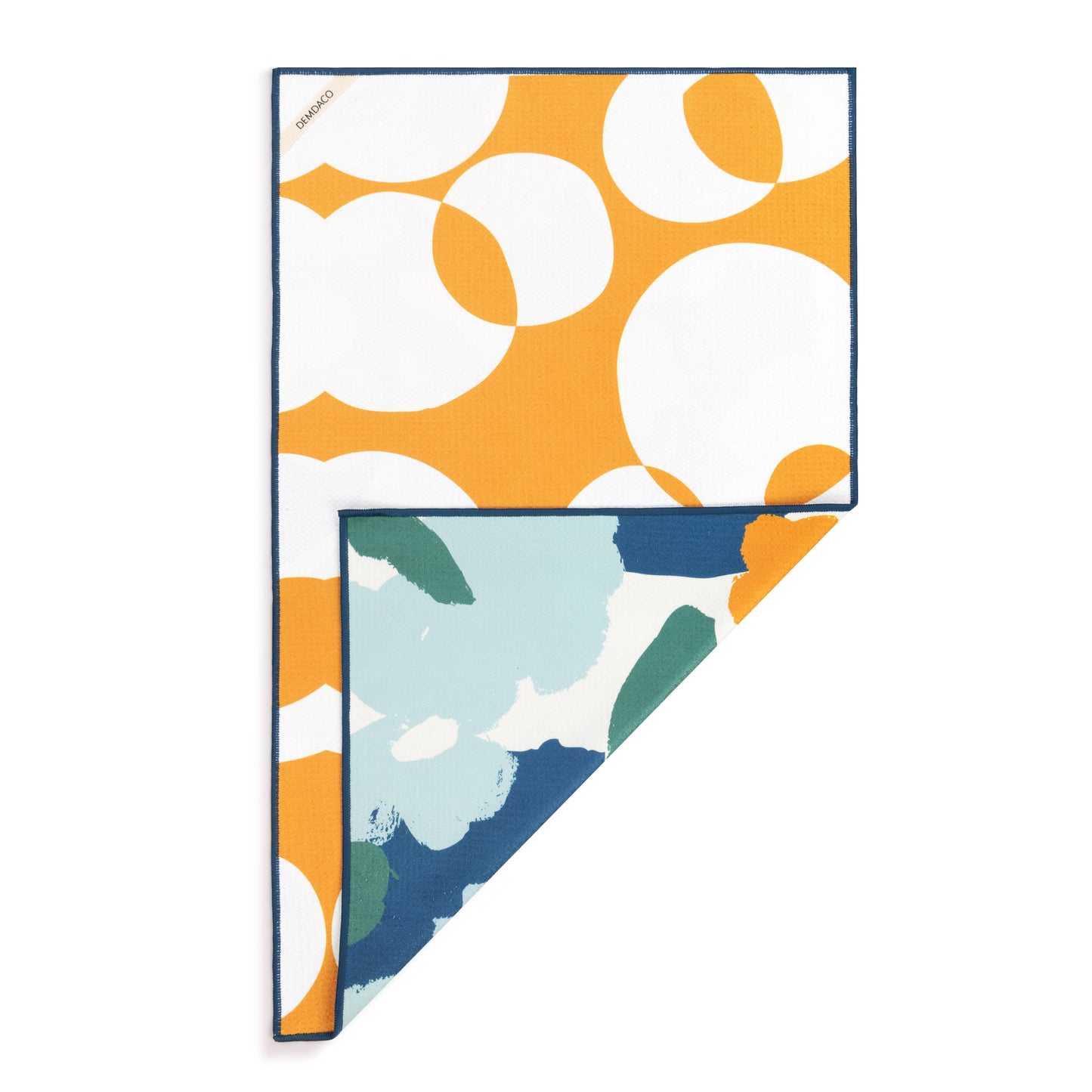 Blue Orange Poppy Absorbent Reversible Towel - 18x30in