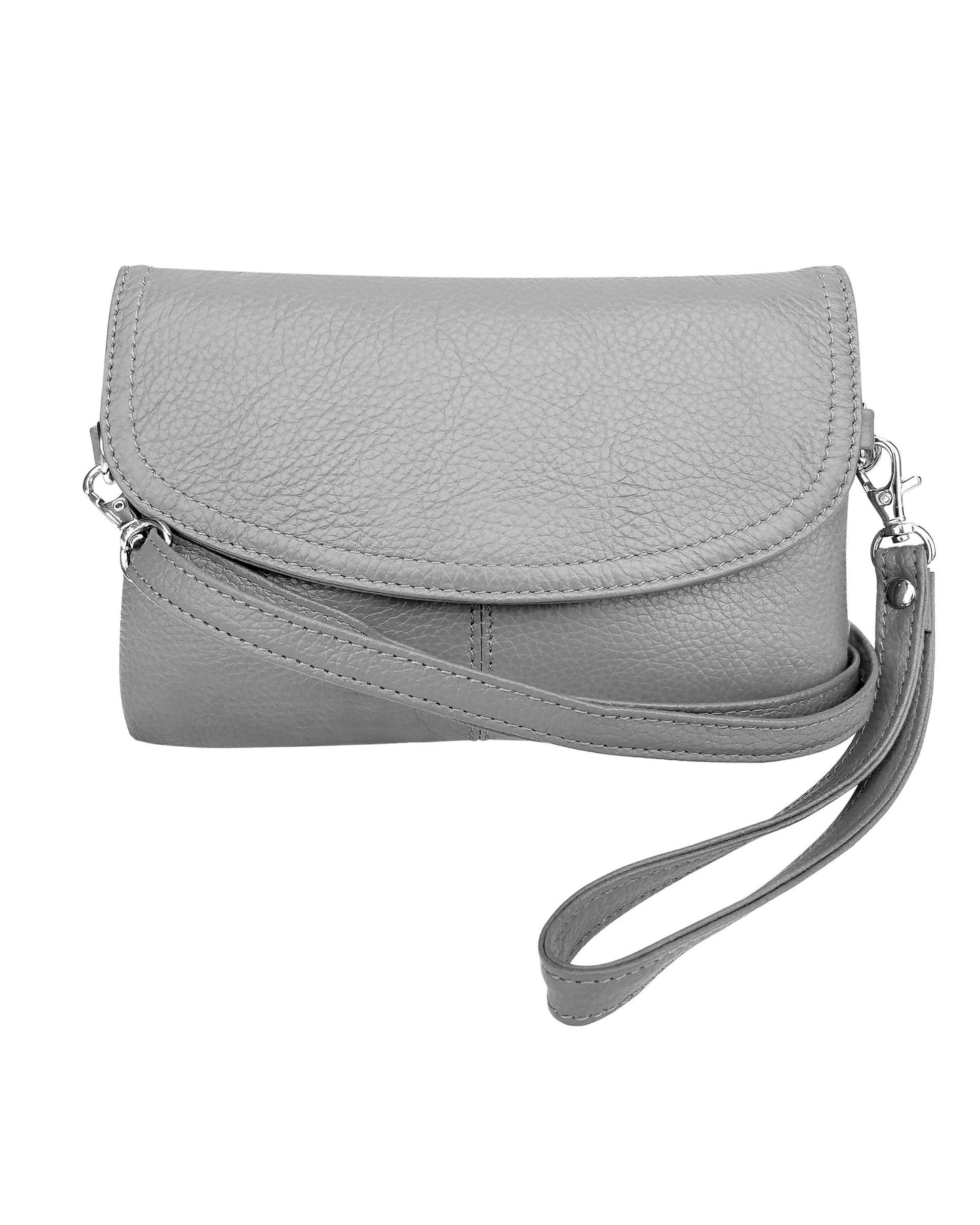 Leather Crossbody Clutch Bag