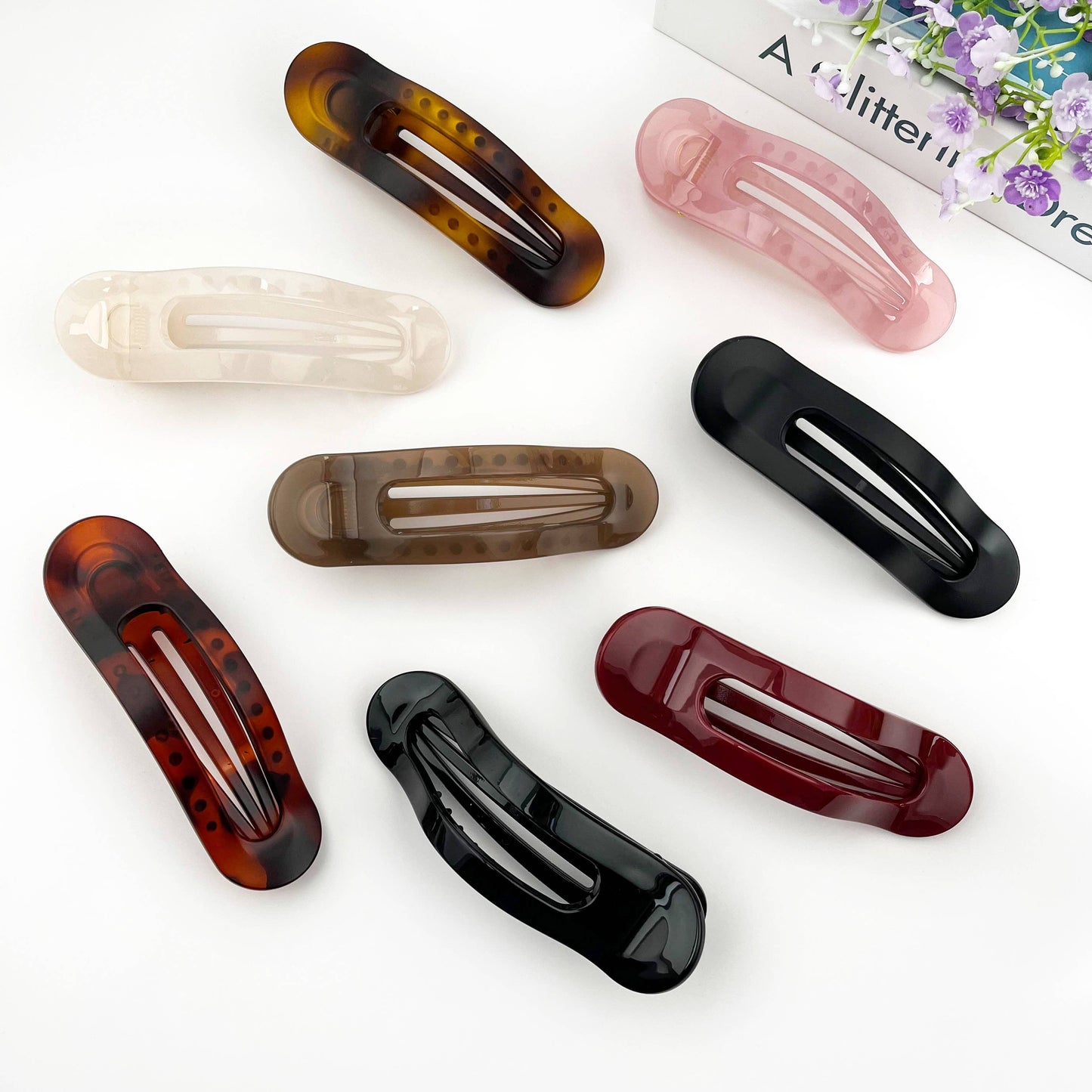 Classic Flat Rectangle Hair Clips