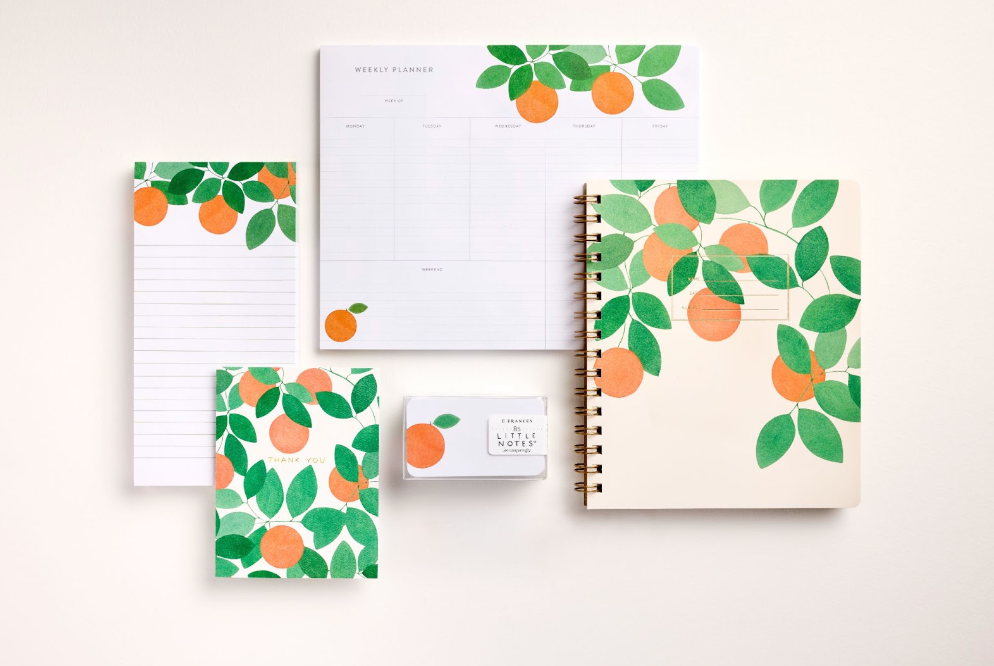 Orange Grove Thank You Greeting Card
