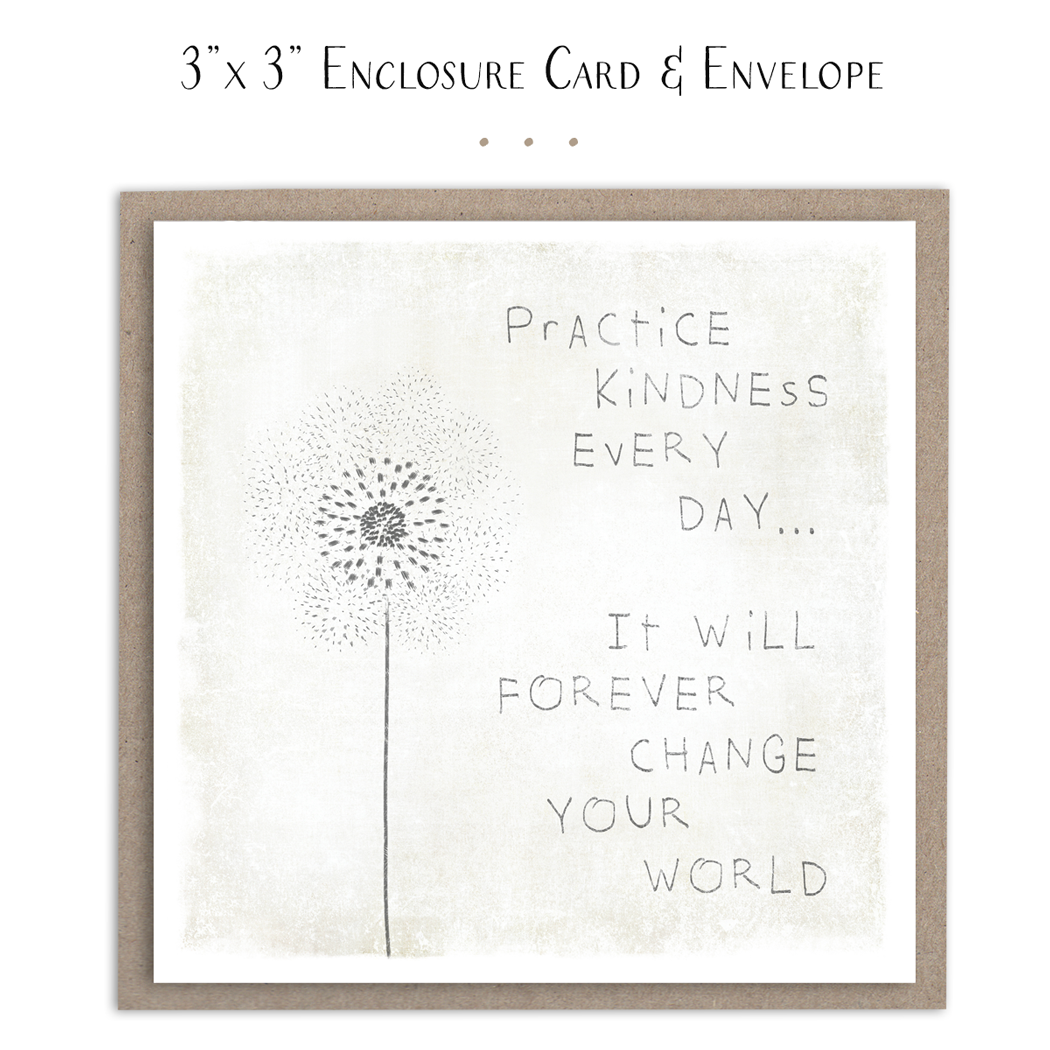 Practice Kindness Mini Card - Inspirational Card
