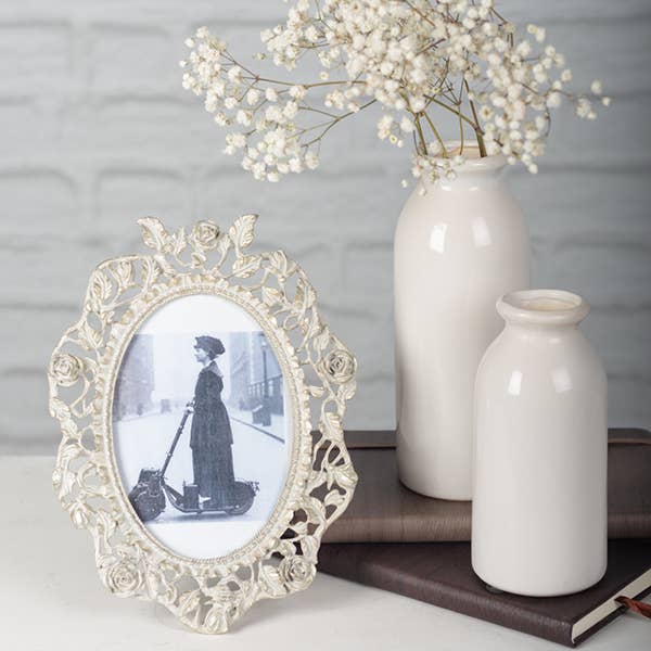 Tall White Ceramic Vase