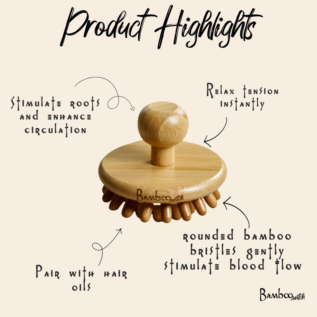 Bamboo Stimulating Scalp Massager | Faire Market Bestseller