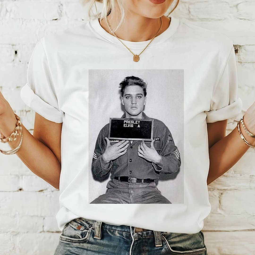 ELVIS MUG SHOT Graphic Tee