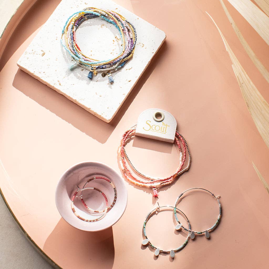 Chromacolor Miyuki Small Hoop - Blush Multi/Silver