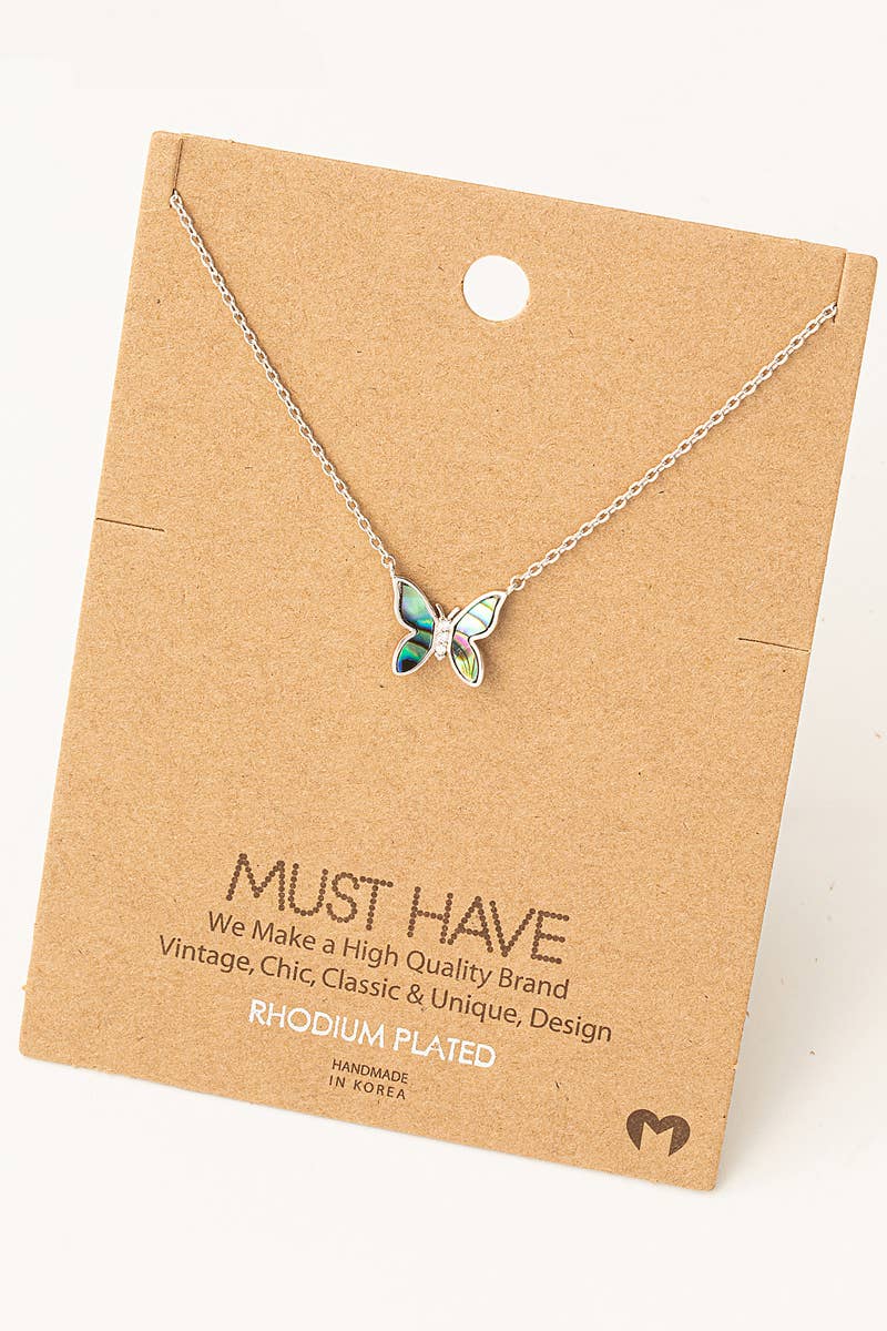 Gold Dipped Mini Butterfly Pendant Necklace