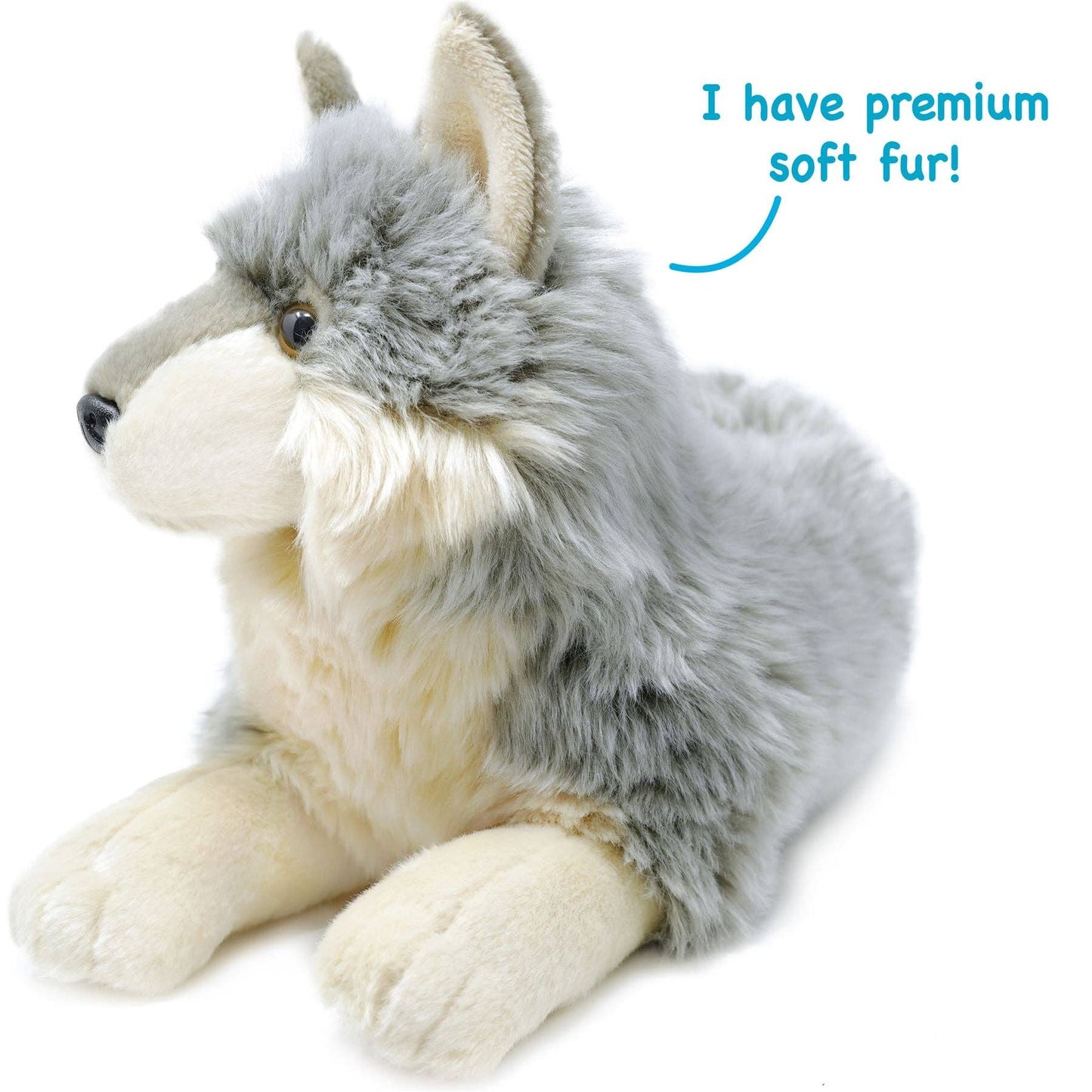 Whitaker The Wolf | 15 Inch Stuffed Animal Plush