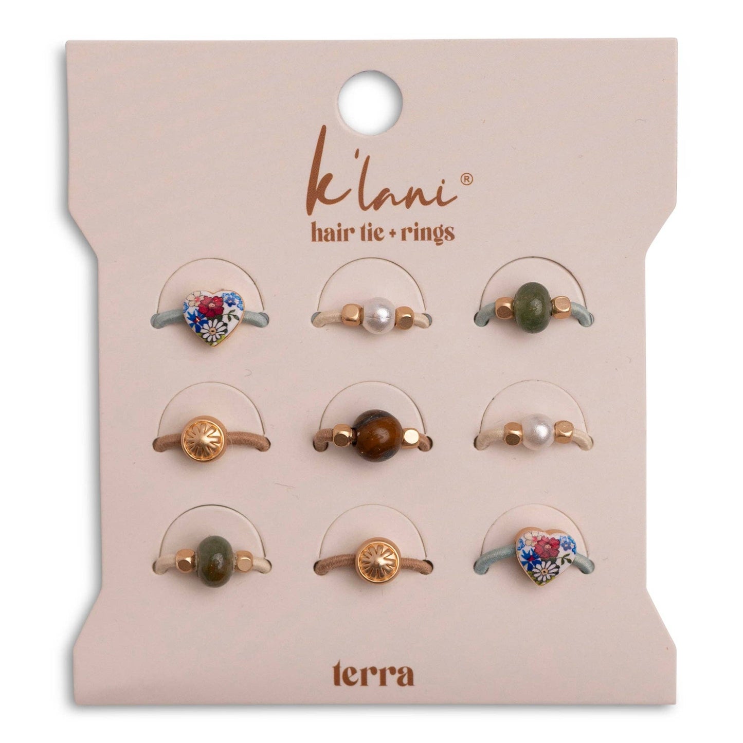Terra Earth Tones Hair Tie Rings