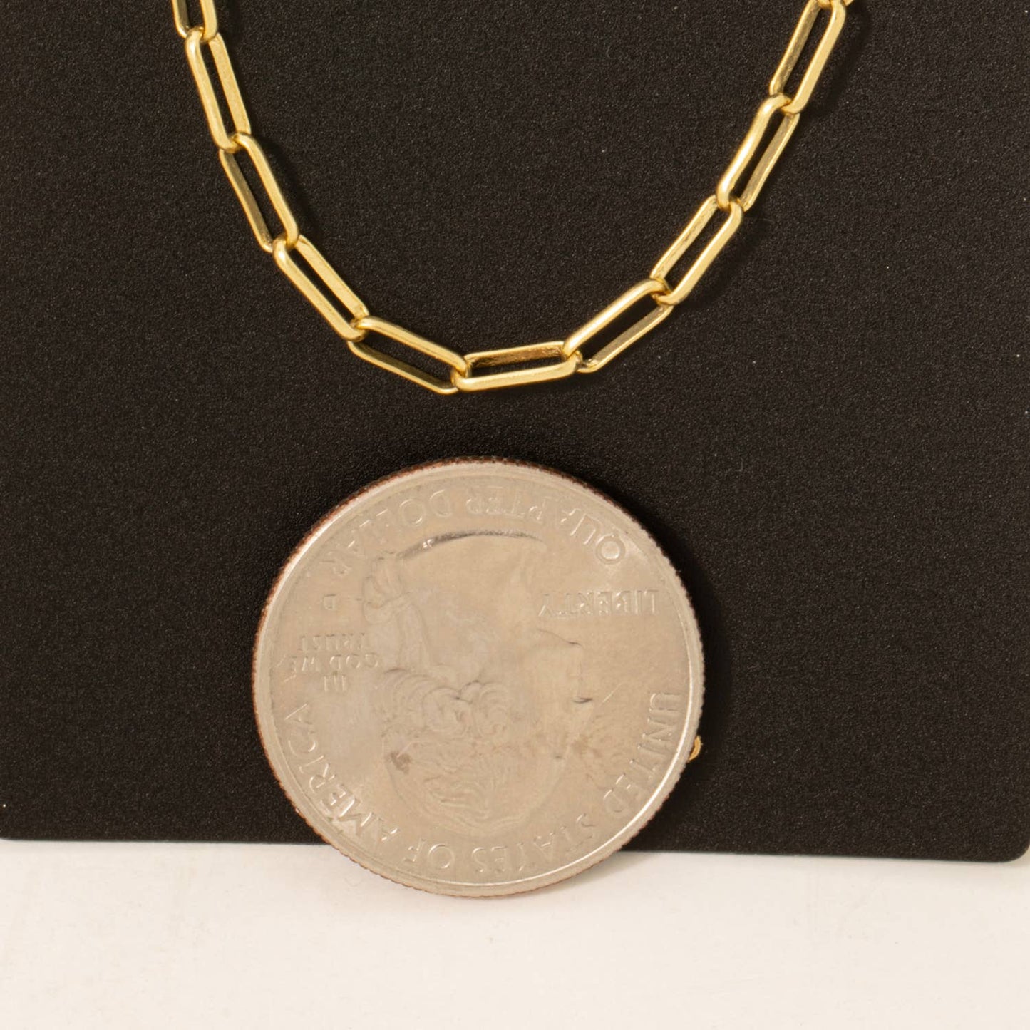 Gold Dipped Oval Chain Necklace