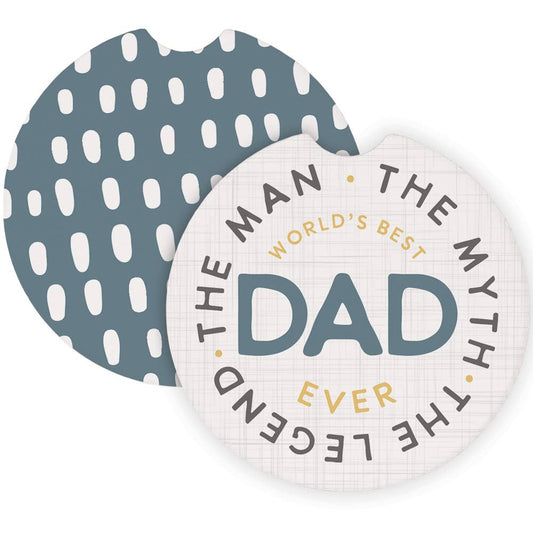 Man Myth Dad Dots - Car Coasters