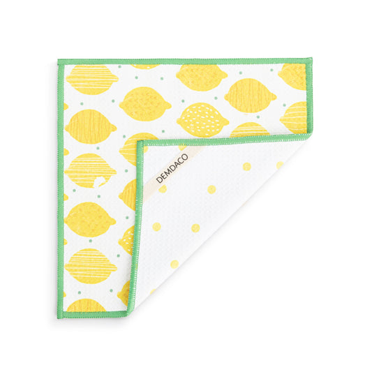 Lemons Absorbent Reversible Dishcloths Set of 2 - 10in