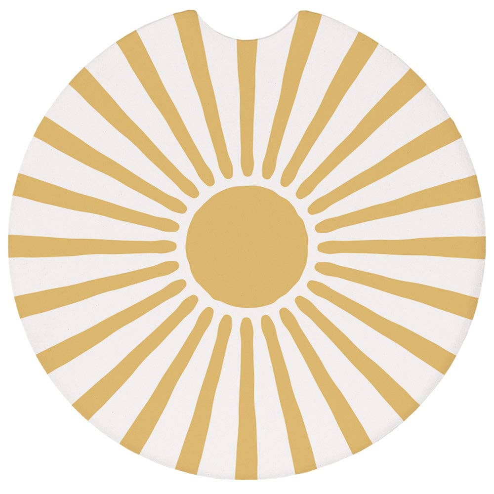 Yellow Sunshine - Car Coasters
